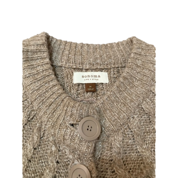 Medium light brown overshirt/sweater by SONOMA - Picture 2 of 3